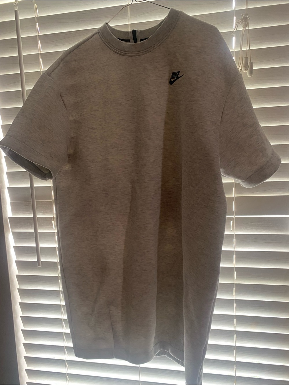 Nike Light Gray Short-Sleeve Crew Tee  dress with Small Logo